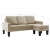 3-osobowa sofa z podnóżkiem, cappuccino, sztuczna skóra