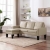 3-osobowa sofa z podnóżkiem, cappuccino, sztuczna skóra