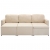 3-osobowa, rozkładana sofa modułowa, kremowa, tkanina