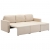 3-osobowa, rozkładana sofa modułowa, kremowa, tkanina