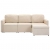3-osobowa, rozkładana sofa modułowa, kremowa, tkanina