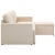 3-osobowa, rozkładana sofa modułowa, kremowa, tkanina