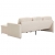 3-osobowa, rozkładana sofa modułowa, kremowa, tkanina