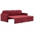 3-osobowa, rozkładana sofa modułowa, czerwone wino, tkanina