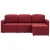 3-osobowa, rozkładana sofa modułowa, czerwone wino, tkanina