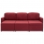 3-osobowa, rozkładana sofa modułowa, czerwone wino, tkanina