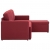 3-osobowa, rozkładana sofa modułowa, czerwone wino, tkanina