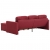 3-osobowa, rozkładana sofa modułowa, czerwone wino, tkanina
