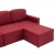 3-osobowa, rozkładana sofa modułowa, czerwone wino, tkanina
