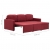 3-osobowa, rozkładana sofa modułowa, czerwone wino, tkanina