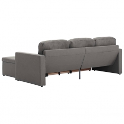 3-osobowa kanapa modułowa, taupe, tkanina