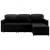 3-osobowa, rozkładana sofa modułowa, czarna, sztuczna skóra