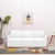 3-osobowa, rozkładana sofa modułowa, biała, sztuczna skóra