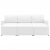 3-osobowa, rozkładana sofa modułowa, biała, sztuczna skóra