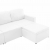 3-osobowa, rozkładana sofa modułowa, biała, sztuczna skóra