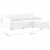 3-osobowa, rozkładana sofa modułowa, biała, sztuczna skóra