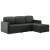 3-osobowa, rozkładana sofa modułowa, szara, sztuczna skóra