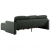 3-osobowa, rozkładana sofa modułowa, szara, sztuczna skóra