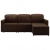 3-osobowa, rozkładana sofa modułowa, brązowa, sztuczna skóra