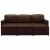 3-osobowa, rozkładana sofa modułowa, brązowa, sztuczna skóra