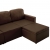 3-osobowa, rozkładana sofa modułowa, brązowa, sztuczna skóra