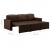 3-osobowa, rozkładana sofa modułowa, brązowa, sztuczna skóra