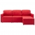 3-osobowa, rozkładana sofa modułowa, czerwona, sztuczna skóra