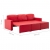 3-osobowa, rozkładana sofa modułowa, czerwona, sztuczna skóra