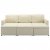 3-osobowa, rozkładana sofa modułowa, kremowa, sztuczna skóra