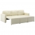 3-osobowa, rozkładana sofa modułowa, kremowa, sztuczna skóra