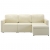 3-osobowa, rozkładana sofa modułowa, kremowa, sztuczna skóra