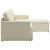3-osobowa, rozkładana sofa modułowa, kremowa, sztuczna skóra