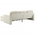 3-osobowa, rozkładana sofa modułowa, kremowa, sztuczna skóra