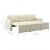3-osobowa, rozkładana sofa modułowa, kremowa, sztuczna skóra