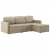 3-osobowa, rozkładana sofa modułowa, cappuccino, sztuczna skóra