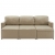 3-osobowa, rozkładana sofa modułowa, cappuccino, sztuczna skóra