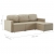3-osobowa, rozkładana sofa modułowa, cappuccino, sztuczna skóra