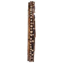 Lustro ścienne, 60 cm, tekowe, okrągłe