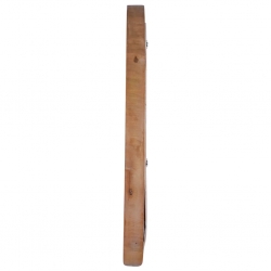 Lustro ścienne, 40 cm, drewno tekowe, okrągłe
