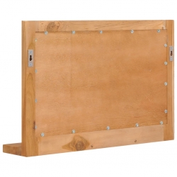 Lustro ścienne z półką, 60x12x40 cm, lite drewno tekowe