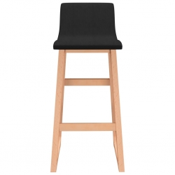 Stołki barowe, 2 szt., czarne, tapicerowane tkaniną