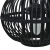 Lampa wisząca, czarna, wiklinowa, 40 W, 30x22 cm, kulista, E27
