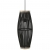 Lampa wisząca, czarna, wiklinowa, 40 W, 21x50 cm, owalna, E27