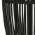 Lampa wisząca, czarna, wiklinowa, 40 W, 21x50 cm, owalna, E27