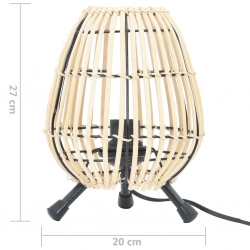 Lampa stołowa, wiklinowa, 60 W, 20x27 cm, E27