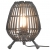 Lampa stojąca, wiklinowa, czarna, 60 W, 20x27 cm, E27