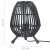 Lampa stojąca, wiklinowa, czarna, 60 W, 20x27 cm, E27