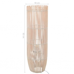 Lampa podłogowa, wiklina, biała, 52 cm, E27