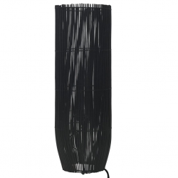 Lampa podłogowa, wiklina, czarna, 84 cm, E27