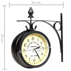 Dwustronny zegar ścienny, 20 cm